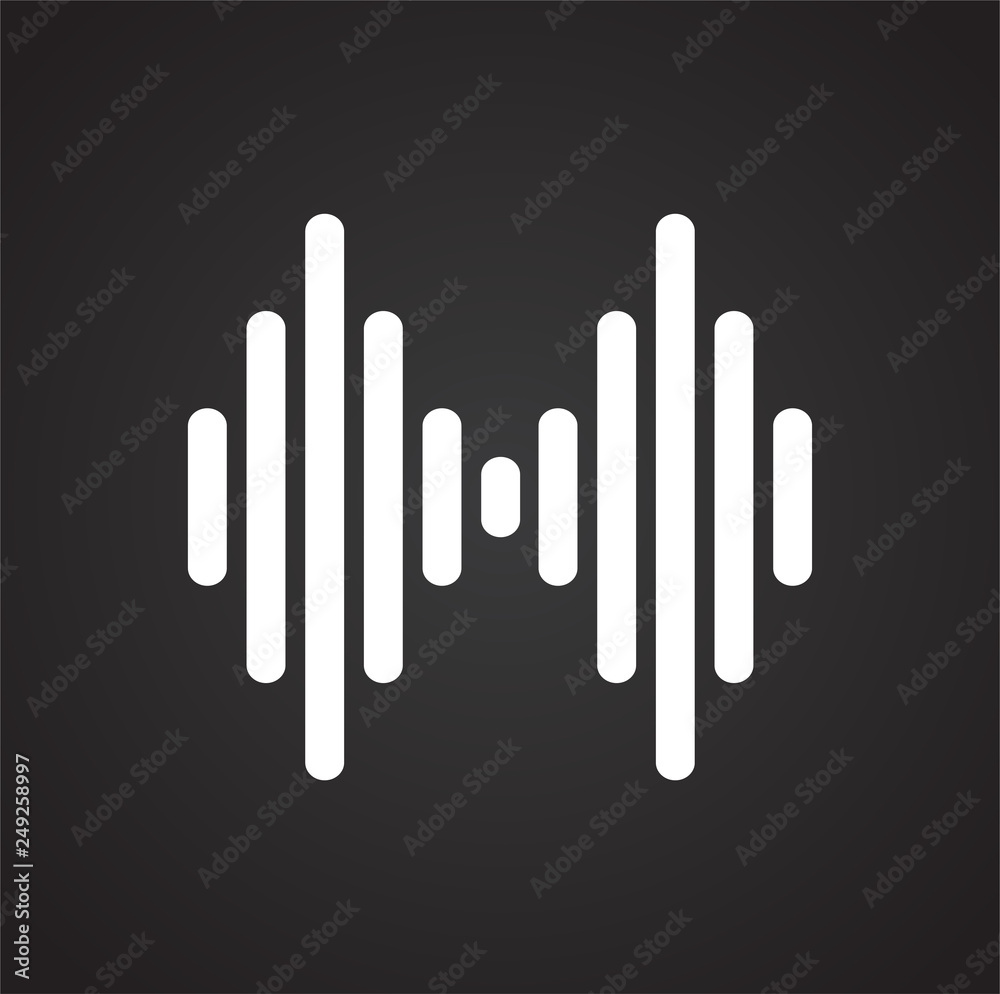 Poster equalizer icons on black background for graphic and web design, modern simple vector sign. internet 