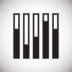 Equalizer icon on white background for graphic and web design, Modern simple vector sign. Internet concept. Trendy symbol for website design web button or mobile app