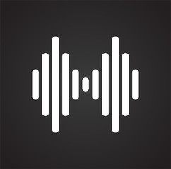 Obraz premium Equalizer icons on black background for graphic and web design, Modern simple vector sign. Internet concept. Trendy symbol for website design web button or mobile app