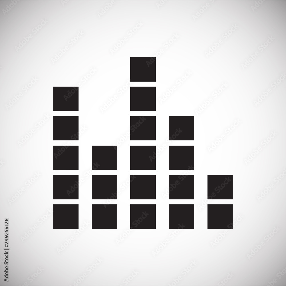 Poster equalizer icon on white background for graphic and web design, modern simple vector sign. internet c