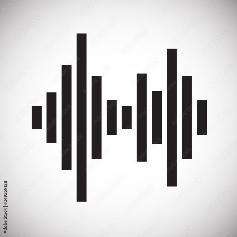 Poster equalizer icon on white background for graphic and web design, modern simple vector sign. internet c