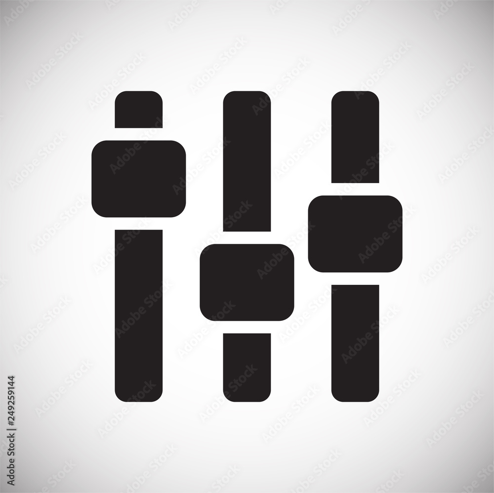 Poster equalizer icon on white background for graphic and web design, modern simple vector sign. internet c