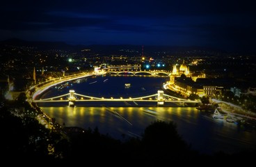 Fototapeta na wymiar Budapest Night city