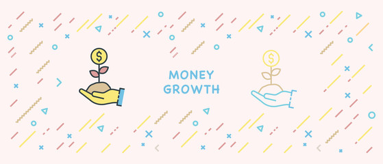 MONEY GROWTH ICON CONCEPT