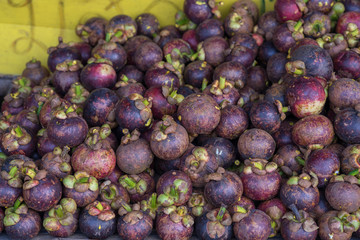 Mangosteen in the market.