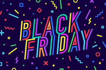Fototapeta premium Black Friday. Greeting card, banner, poster and flyer design