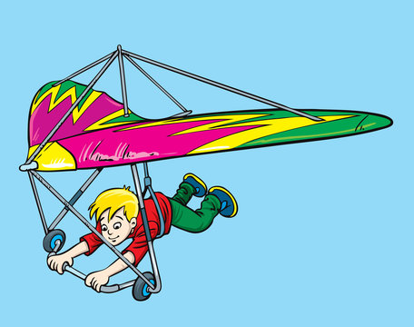 Hang glider. Extreme sport