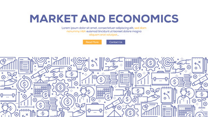 MARKET AND ECONOMICS BANNER CONCEPT