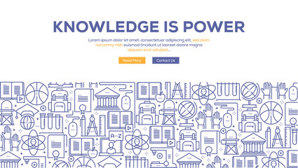 KNOWLEDGE IS POWER BANNER CONCEPT