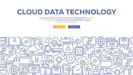 CLOUD DATA TECHNOLOGY BANNER CONCEPT