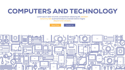 COMPUTERS AND TECHNOLOGY BANNER CONCEPT