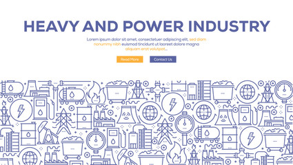 HEAVY AND POWER INDUSTRY BANNER CONCEPT