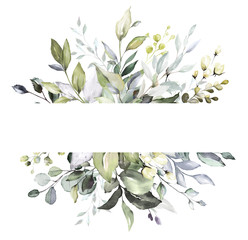 botanical design. horizontal herbal banners on white background for wedding invitation, business...