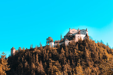 Castle Hofenwerfen in Salzburg at automn