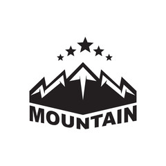 Mountain logo design with vintage style