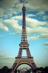 Fototapeta na wymiar Eiffel Tower symbol of Paris in France