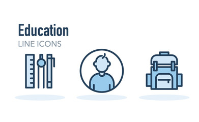 EDUCATION LINE ICONS