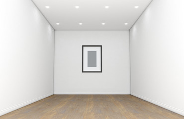 Obraz premium Empty Gallery Room And Picture