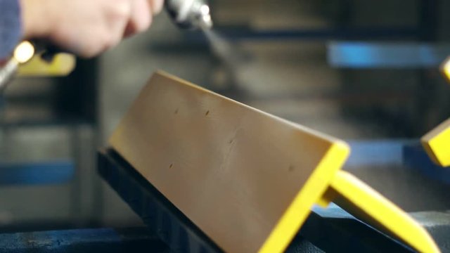 painting products in the shop