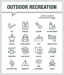 OUTDOOR RECREATION LINE ICONS