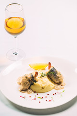 sea bass in oyster sauce