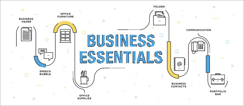 BUSINESS ESSENTIALS INFOGRAPHIC CONCEPT