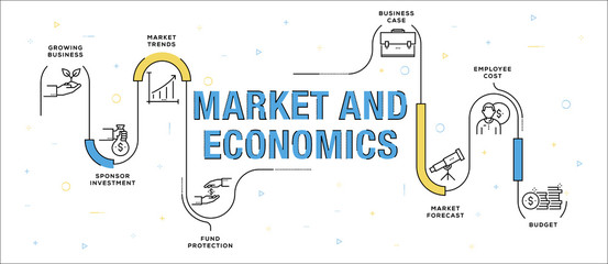 MARKET AND ECONOMICS BANNER CONCEPT