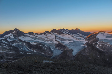 Fototapeta na wymiar Sunrise in hohe tauern National Park