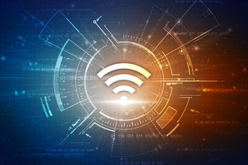 2d illustration WiFi symbol 