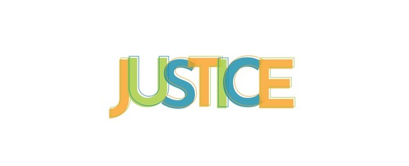Justice word concept