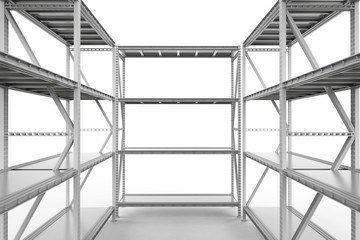 Empty warehouse rack