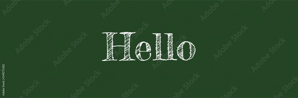 Wall mural hello word concept