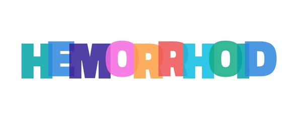 Hemorrhoid word concept