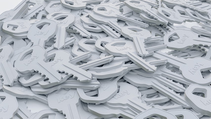 Abstract background of white keys
