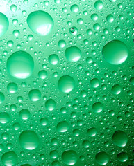 green water drops background