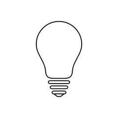 Light bulb icon, idea and creativity symbol, modern thin line art
