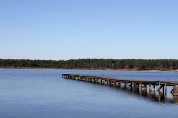 le lac de Cazaux et Sanguinet sur la côte atlantique