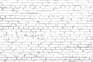 Fototapeta na wymiar Texture background concept: white brick wall background in rural room