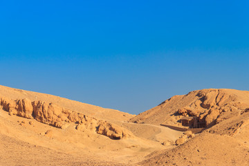 Valley of kings on West Bank of Nile river in Luxor, Egypt
