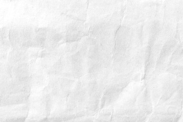 White crumpled paper texture background. Close-up.