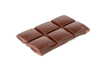 Chocolate bar isolated on white background.