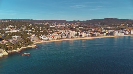 Fototapeta premium Drone picture over the Costa Brava coastal