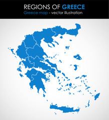 Greece - highly detailed map.All elements are separated in editable layers. Vector illustration.