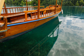 Fototapeta premium Boat and fish at sea