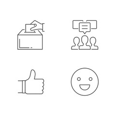 Elections vector icons set