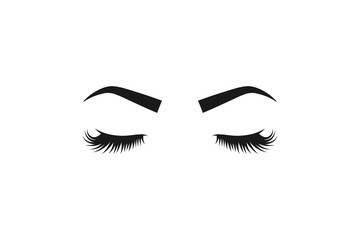 Eyelashes and eyebrows illustration