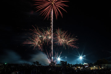 fireworks at night time