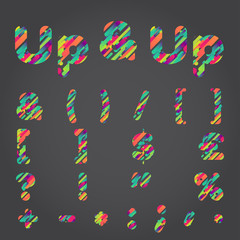 Colorful character set, vector illustration