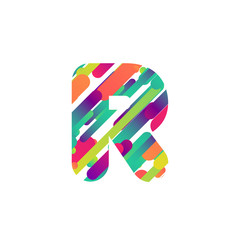 Colorful character from a typeset, vector illustration