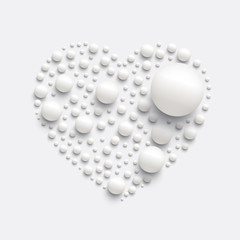 Heart made by realistic spheres